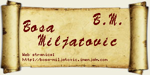Bosa Miljatović vizit kartica